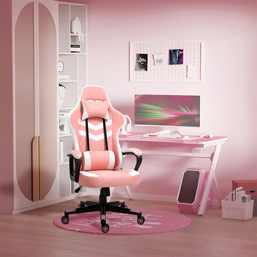 Ergonomic Pink Gaming Chair | Homely Heven