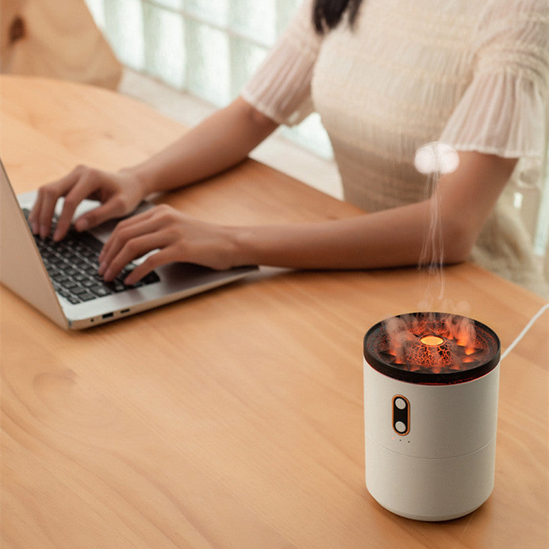 Volcanic Flame Aroma Diffuser Humidifier Night Lamp | USB Portable Jellyfish Humidifier