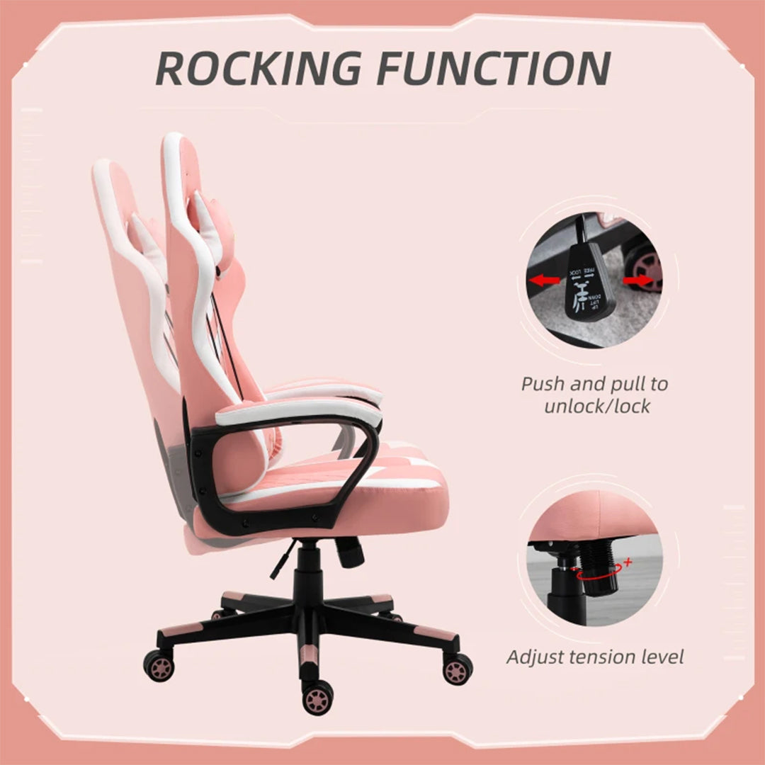 Ergonomic Pink Gaming Chair | Homely Heven