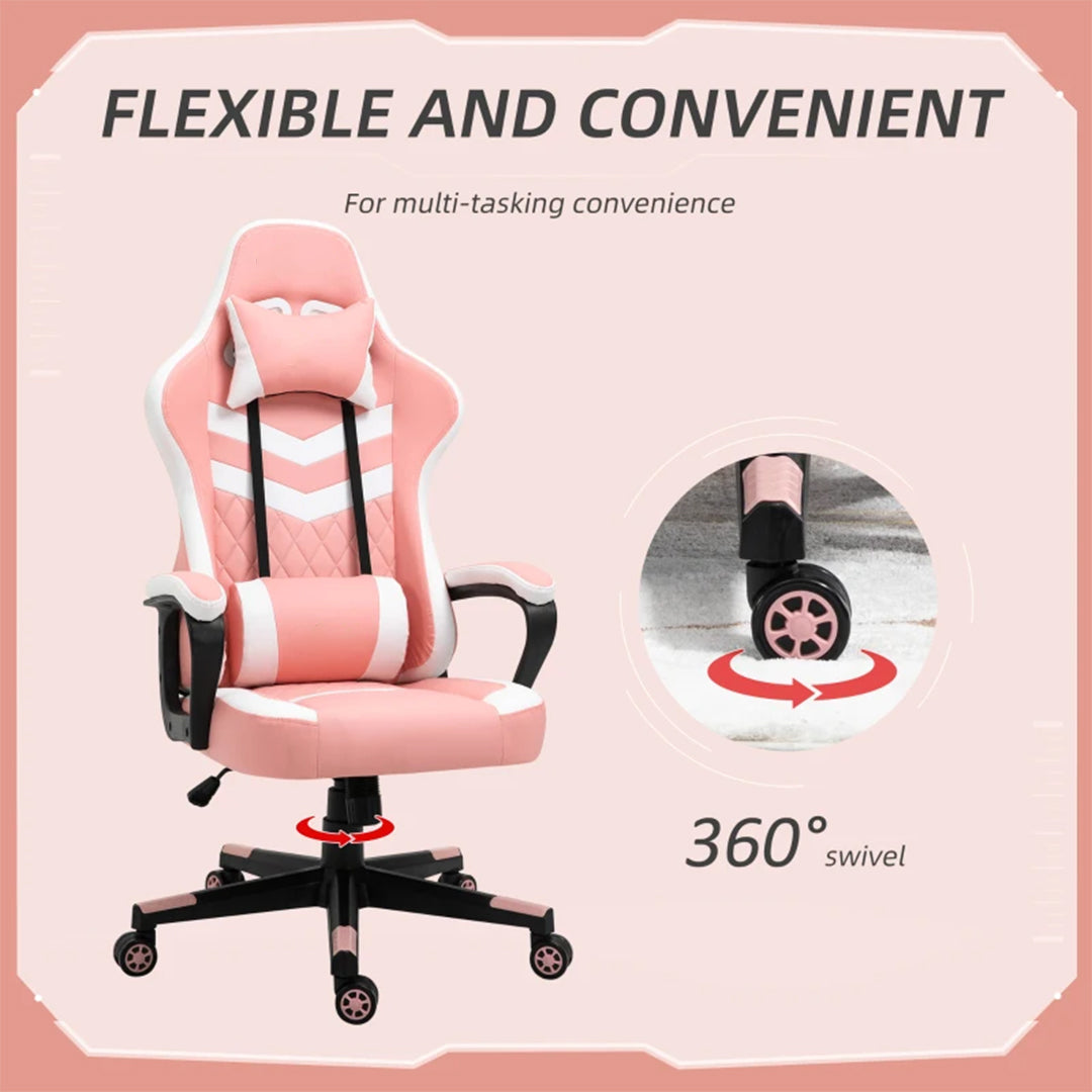 Ergonomic Pink Gaming Chair | Homely Heven