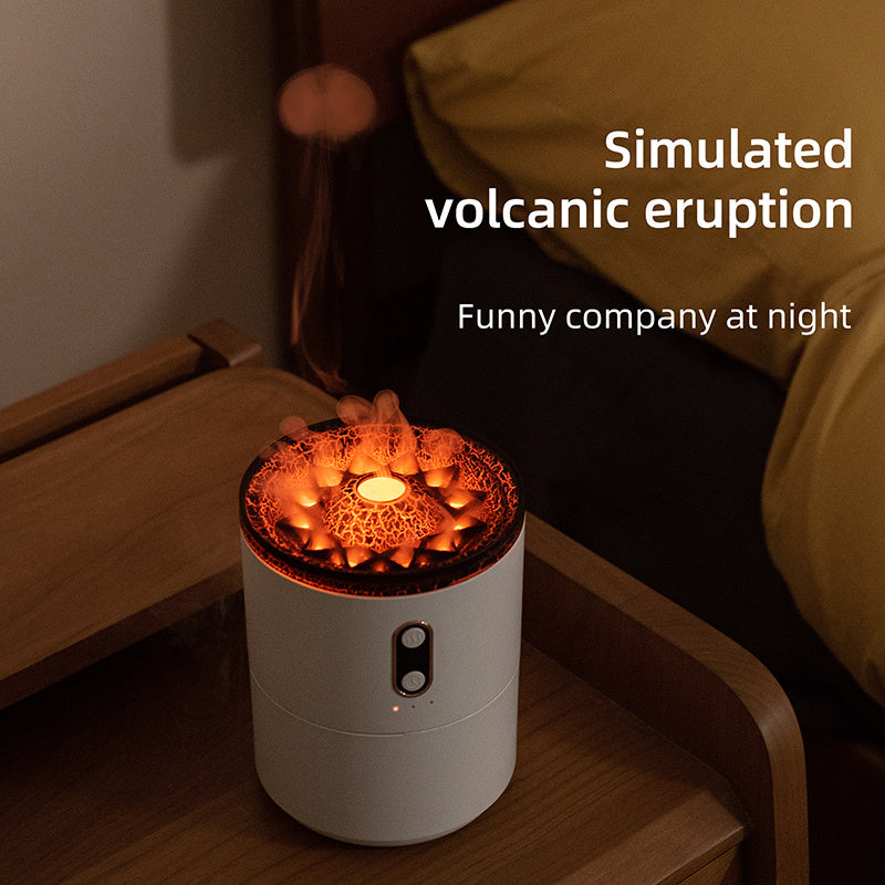 Volcanic Flame Aroma Diffuser Humidifier Night Lamp | USB Portable Jellyfish Humidifier