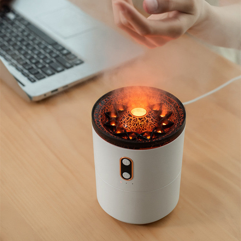 Volcanic Flame Aroma Diffuser Humidifier Night Lamp | USB Portable Jellyfish Humidifier