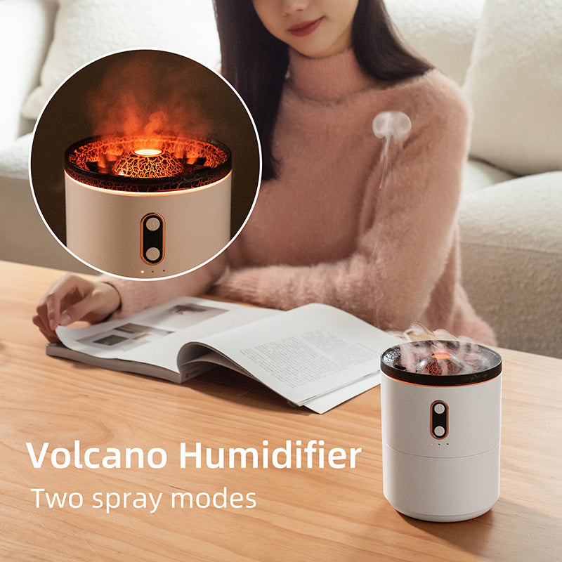 Volcanic Flame Aroma Diffuser Humidifier Night Lamp | USB Portable Jellyfish Humidifier