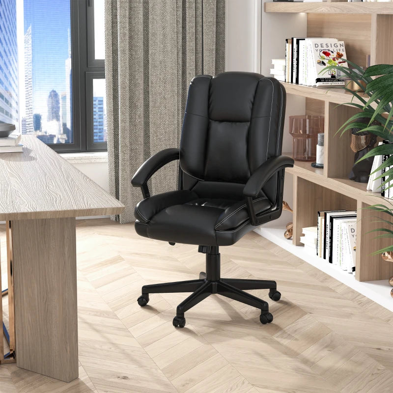 Homely Heven PU Leather Executive Office Chair Black