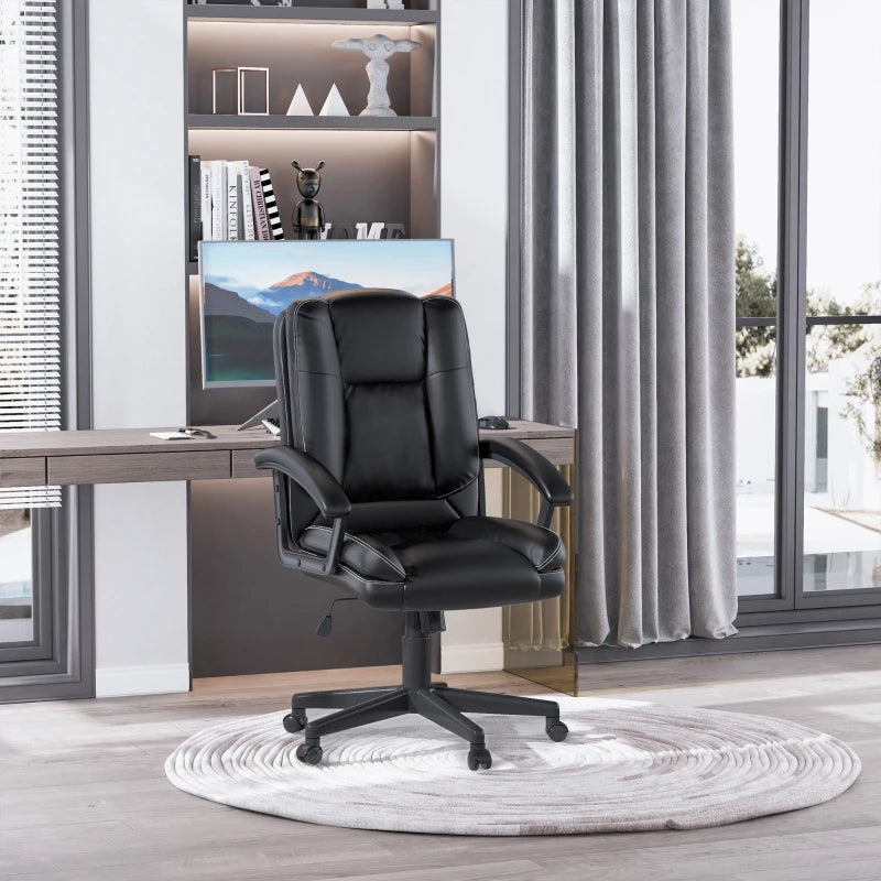 Homely Heven PU Leather Executive Office Chair Black