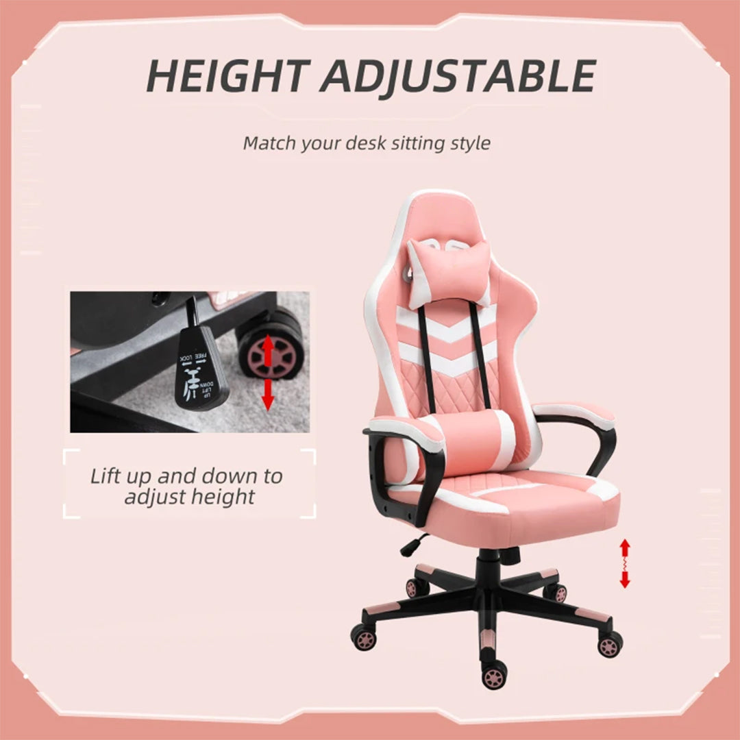 Ergonomic  Pink Gaming Chair | Homely Heven