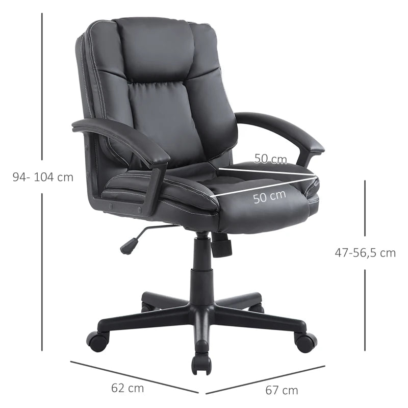 Homely Heven PU Leather Executive Office Chair Black