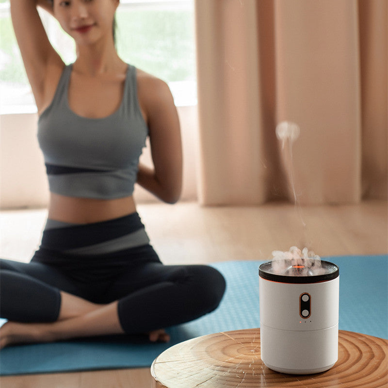 Volcanic Flame Aroma Diffuser Humidifier Night Lamp | USB Portable Jellyfish Humidifier