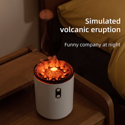 Volcanic Flame Aroma Diffuser Humidifier Night Lamp | USB Portable Jellyfish Humidifier