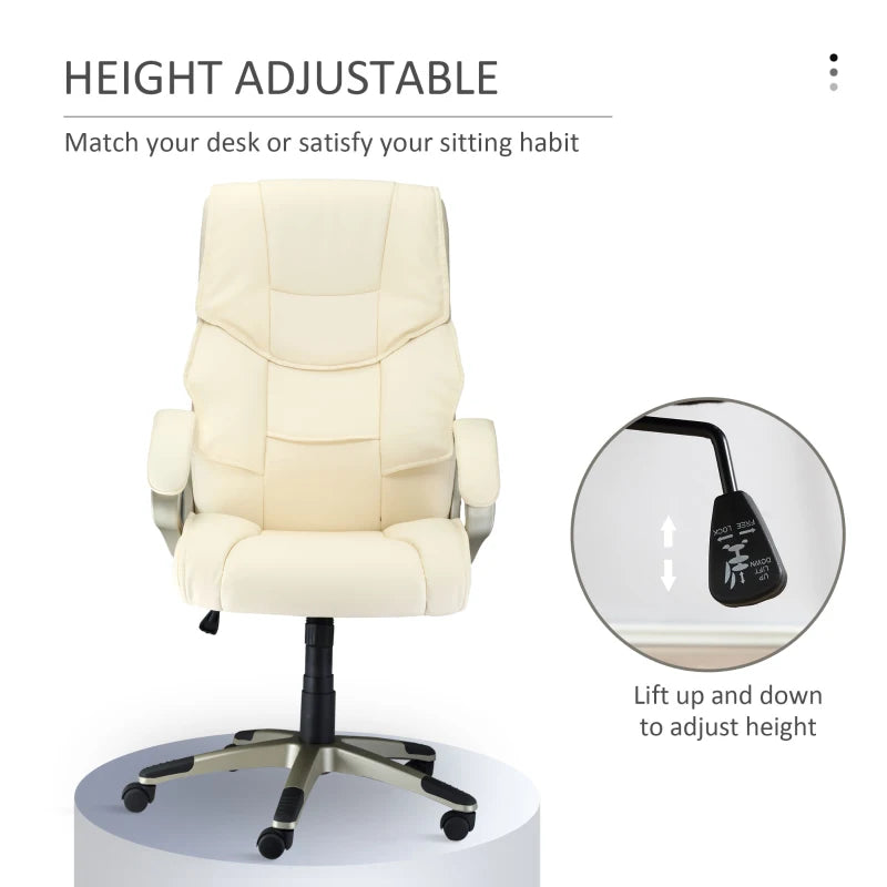 High Back Leather Office Chairs | Height Adjustable