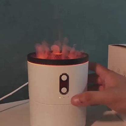 Volcanic Flame Aroma Diffuser Humidifier Night Lamp | USB Portable Jellyfish Humidifier