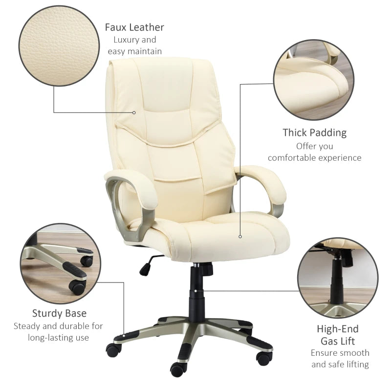 High Back Leather Office Chairs | Height Adjustable