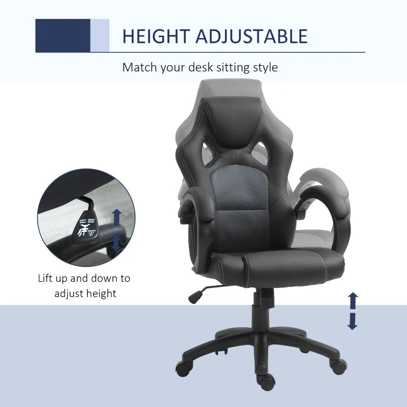 Gaming Chair | Swivel & Height Adjustable For Office & Computer Use