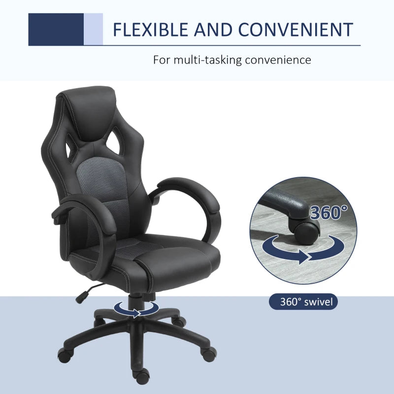 Gaming Chair | Swivel & Height Adjustable For Office & Computer Use